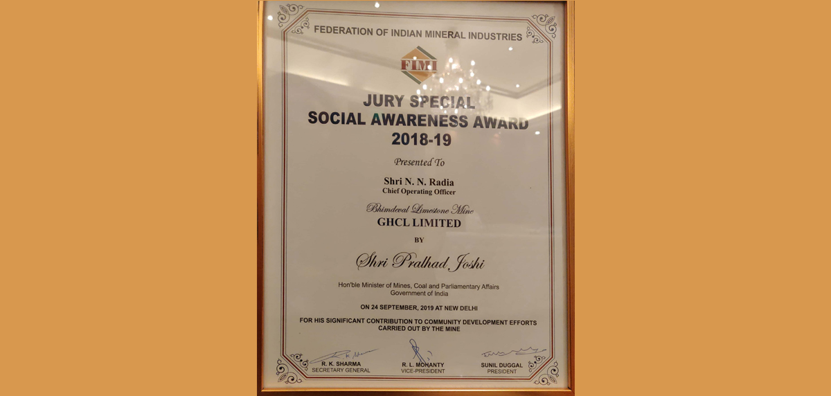 MR. R S Jalan, MD, GHCL Bagged Best CEO Award